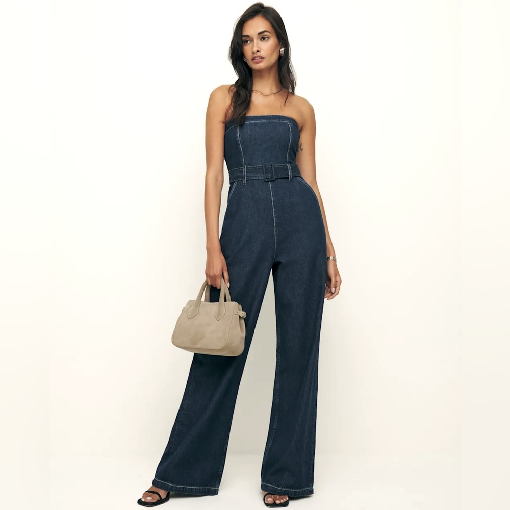 Reformation Eva Denim Jumpsuit